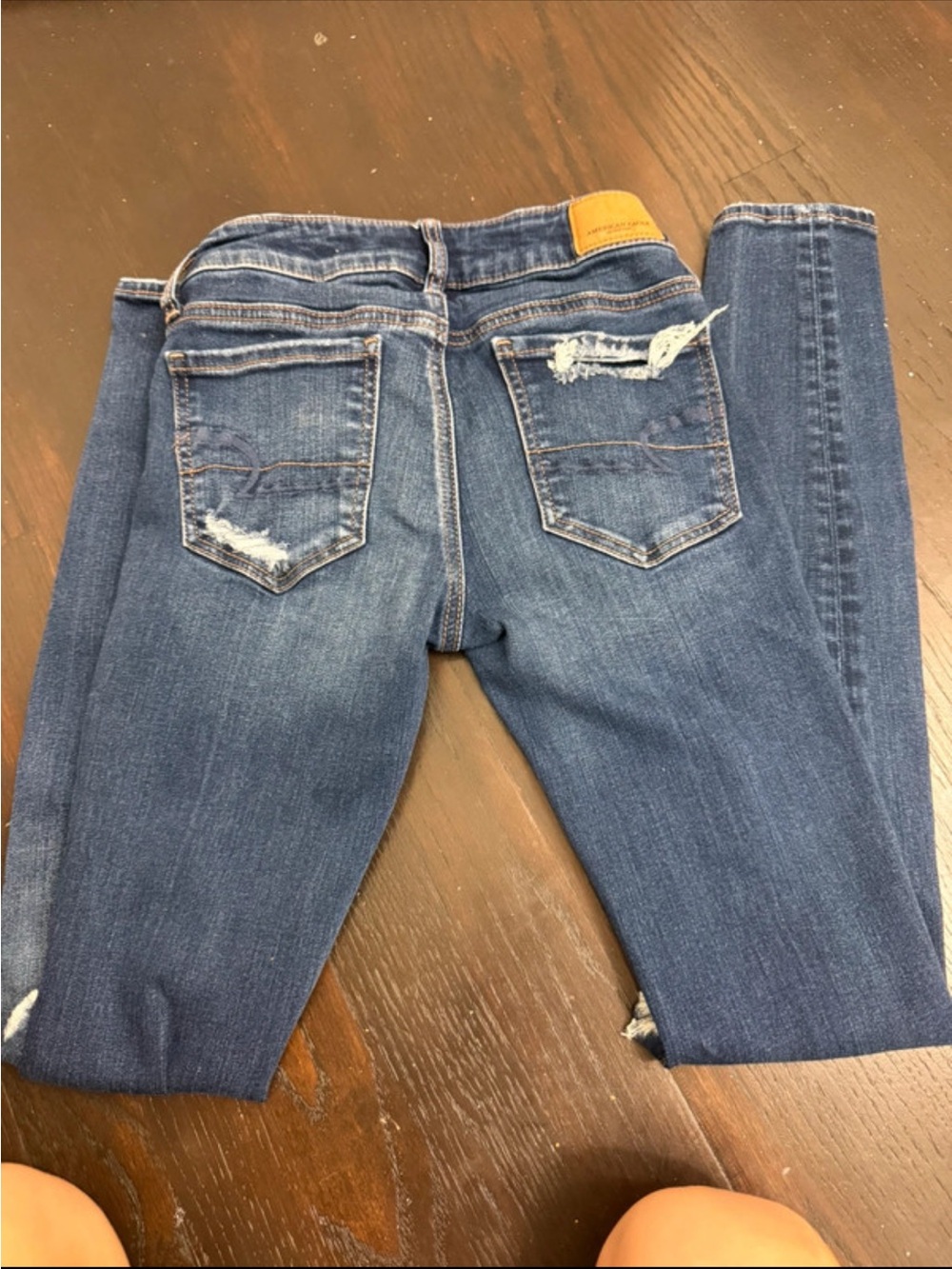 American Eagle Outfitters Women's Dark Blue Skinny Jeans